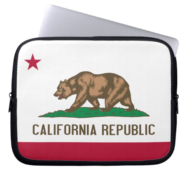 Funda Para Portátil Bandera de California (Frente)