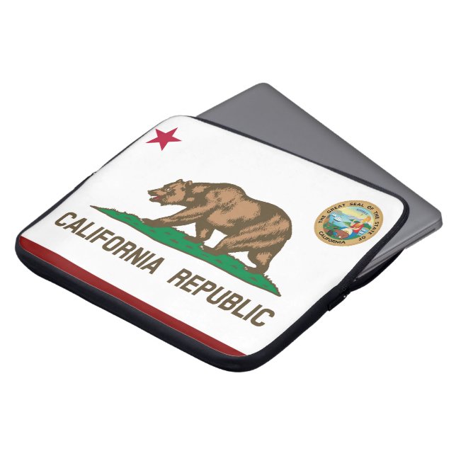 Funda Para Portátil Bandera de California (Superior anverso)