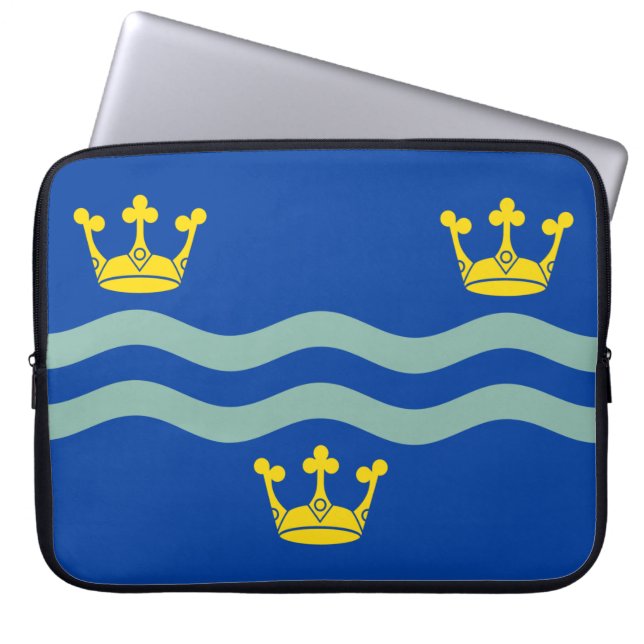Funda Para Portátil Bandera de Cambridgeshire (condado del Reino Unido (Frente)