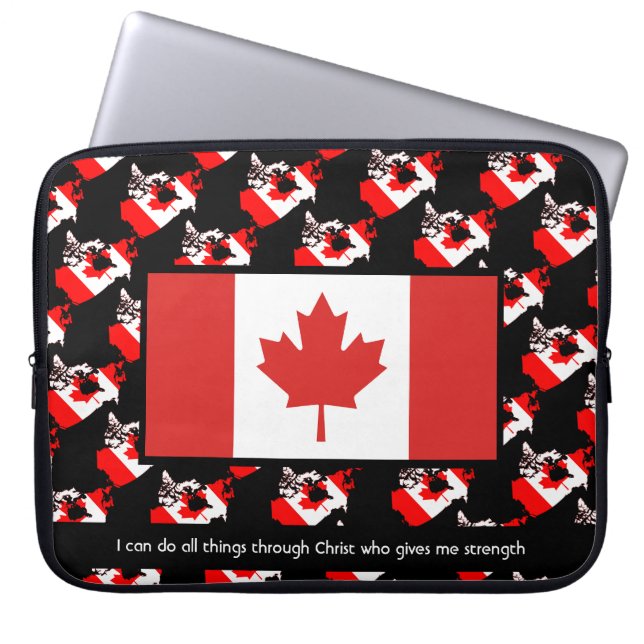 Funda Para Portátil BANDERA DE CANADÁ personalizada (Frente)