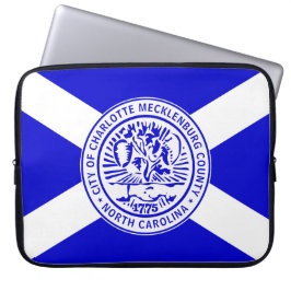 Funda Para Portátil Bandera de Charlotte (Carolina del Norte)