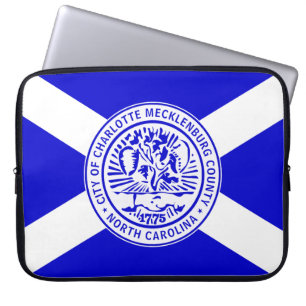 Funda Para Portátil Bandera de Charlotte (Carolina del Norte)