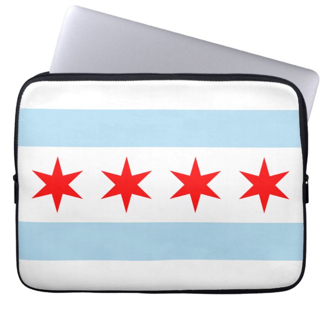 Funda Para Portátil Bandera de Chicago (Frente)