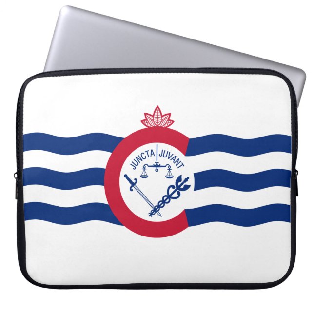 Funda Para Portátil Bandera de Cincinnati (Ohio) (Frente)