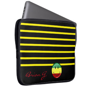 Funda Para Portátil Bandera de colores de rasta brillante redonda sonr