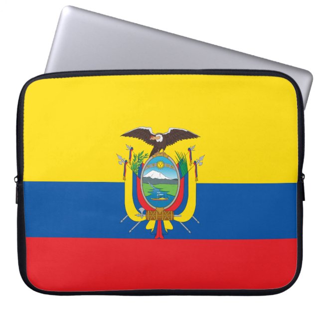 Funda Para Portátil Bandera de Ecuador (Frente)