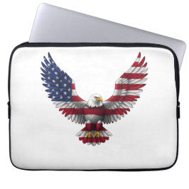 Funda Para Portátil Bandera de EE. UU. Águila Calva 4 de Julio