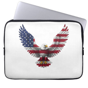 Funda Para Portátil Bandera de EE. UU. Águila Calva 4 de Julio
