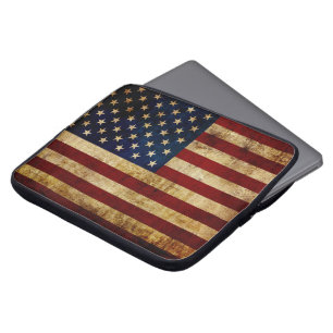 Funda Para Portátil Bandera de EE. UU. / Grunged