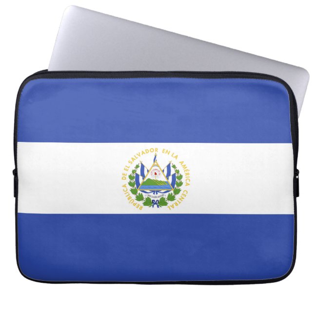 Funda Para Portátil Bandera de El Salvador (Frente)