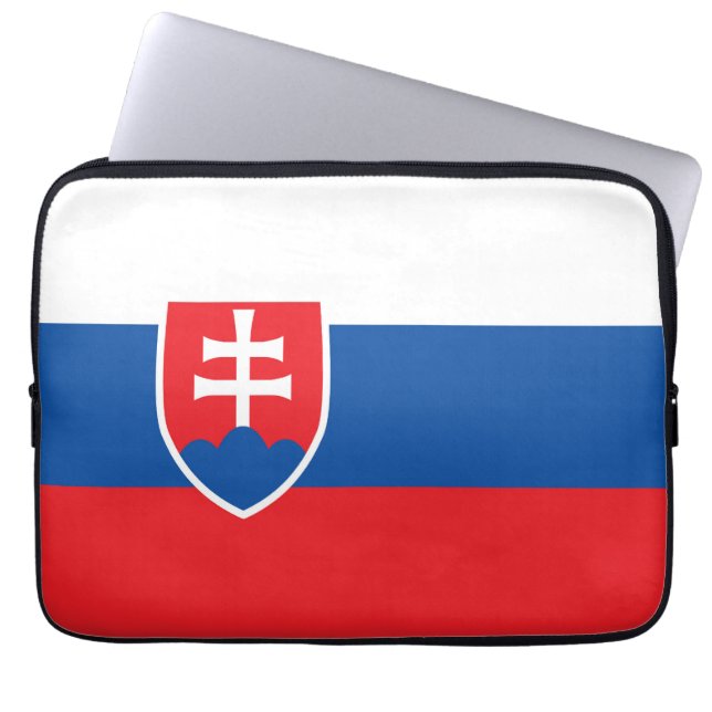 Funda Para Portátil Bandera de Eslovaquia (Frente)