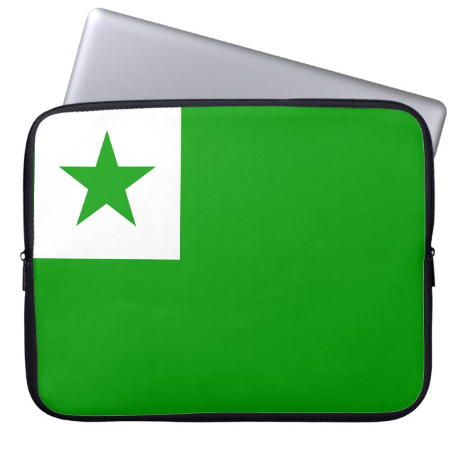 Funda Para Portátil Bandera de Esperanto (Frente)
