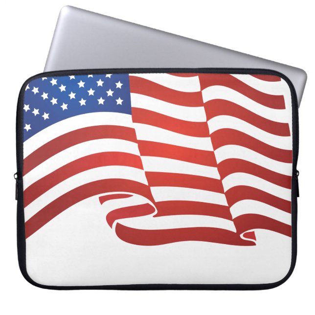 Funda Para Portátil Bandera de Estados Unidos (Frente)