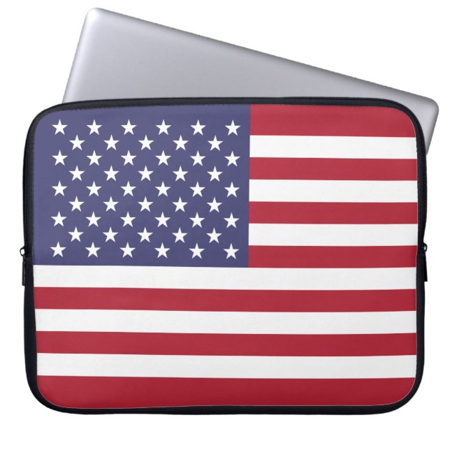 Funda Para Portátil Bandera de Estados Unidos (Frente)