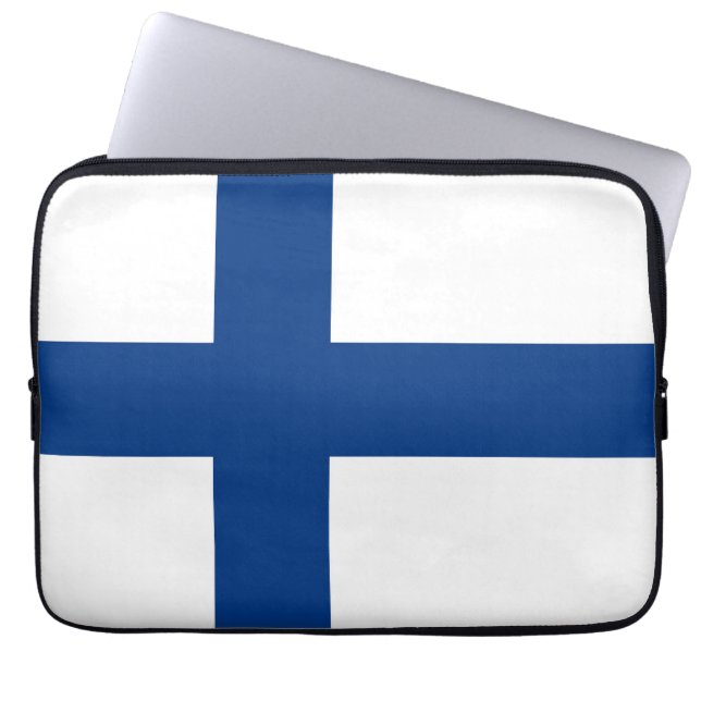 Funda Para Portátil Bandera de Finlandia (Frente)