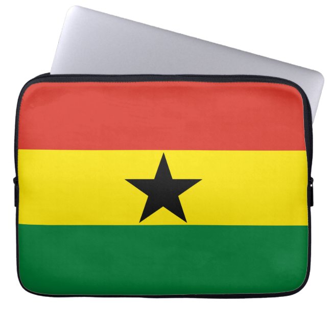 Funda Para Portátil Bandera de Ghana (Frente)