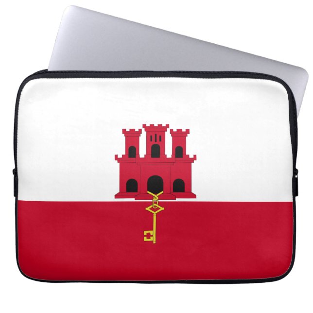 Funda Para Portátil Bandera de Gibraltar (Frente)