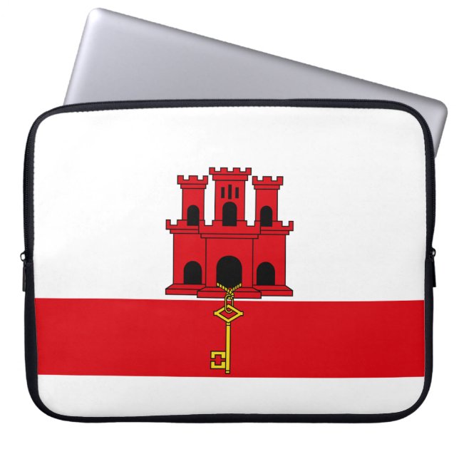 Funda Para Portátil Bandera de Gibraltar (Frente)