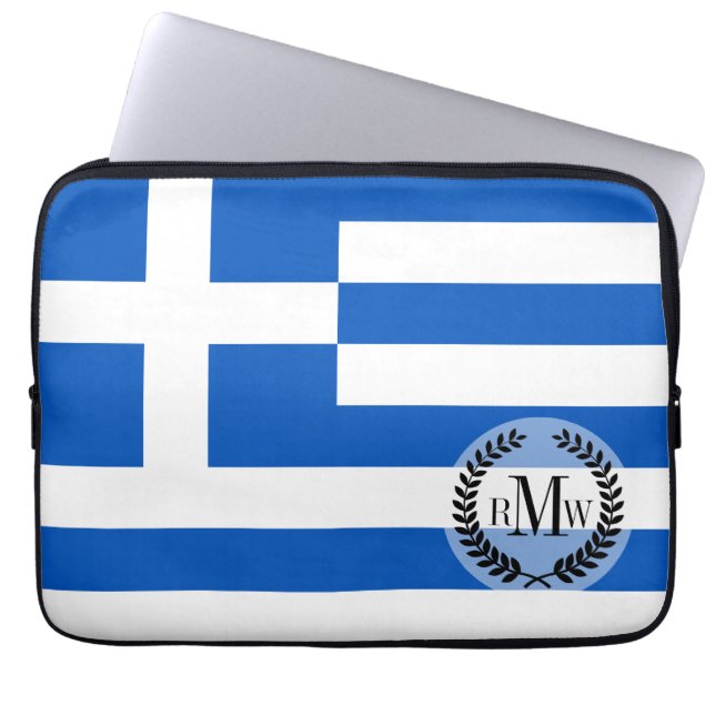 Funda Para Portátil Bandera de Grecia (Frente)