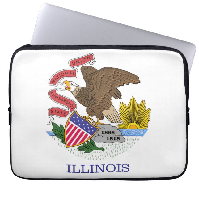 Funda Para Portátil Bandera de Illinois (Frente)
