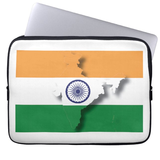 Funda Para Portátil Bandera de INDIA (Frente)