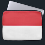 Funda Para Portátil Bandera de Indonesia<br><div class="desc">Diseño de la bandera de Indonesia roja y blanca.</div>