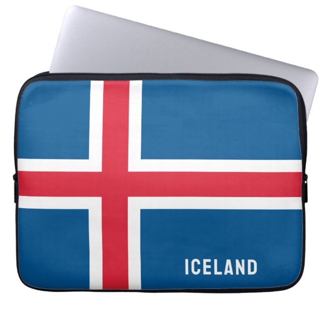 Funda Para Portátil Bandera de Islandia (Frente)