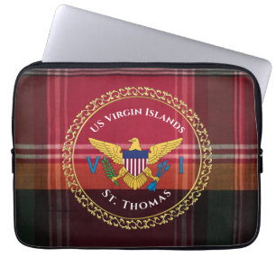 Funda Para Portátil Bandera de Islas Vírgenes de los EE. UU. St. Thoma