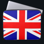 Funda Para Portátil Bandera de Jack de Unión<br><div class="desc">Bandera de Union Jack,  funda portátil diseñada por el personalizado.</div>
