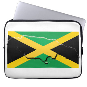 Funda Para Portátil Bandera de JAMAICA Mapa Patriótico de Computadora