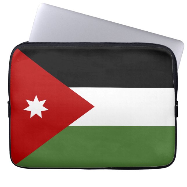 Funda Para Portátil Bandera de Jordania (Frente)