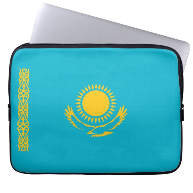 Funda Para Portátil Bandera de Kazajistán (Frente)
