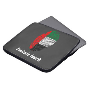 Funda Para Portátil Bandera de la huella dactilar del tacto del