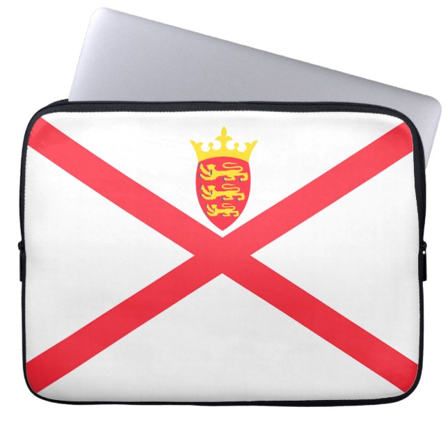 Funda Para Portátil Bandera de la Isla de Jersey (Frente)