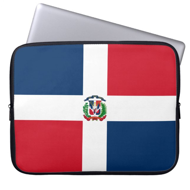 Funda Para Portátil Bandera de la República Dominicana (Frente)