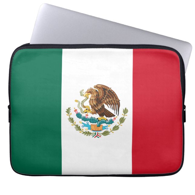 Funda Para Portátil Bandera de la República Mexicana (Frente)