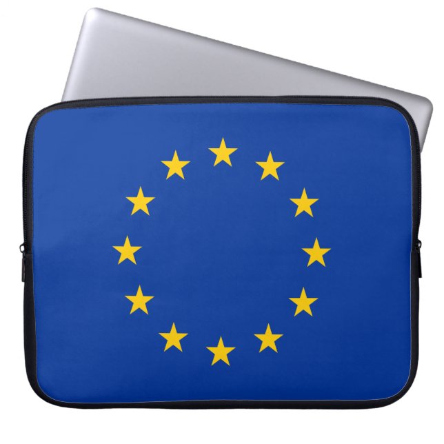 Funda Para Portátil Bandera de la Unión Europea (UE) (Europa) (Frente)
