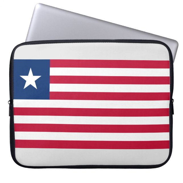 Funda Para Portátil Bandera de Liberia (Liberia) (Frente)