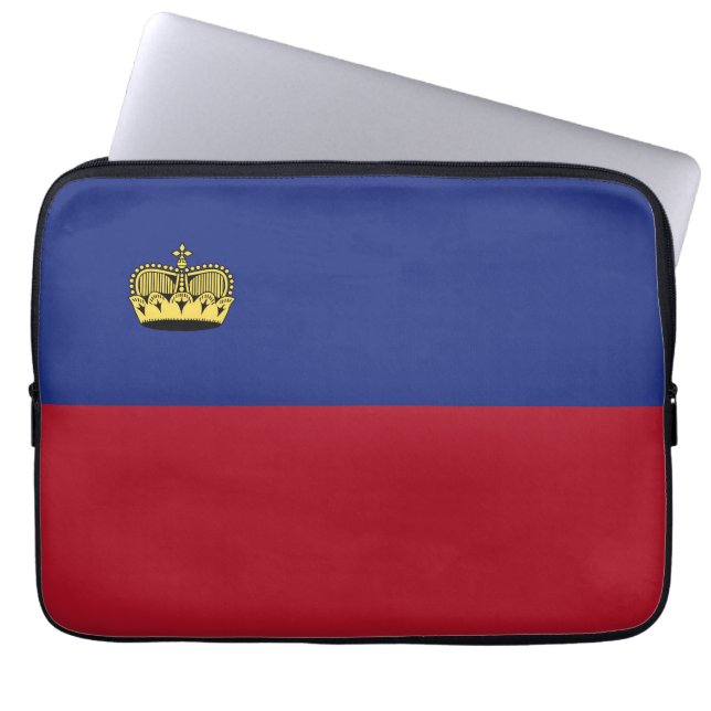 Funda Para Portátil Bandera de Liechtenstein (Frente)