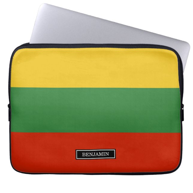 Funda Para Portátil Bandera de Lituania (Frente)