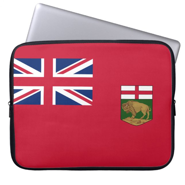Funda Para Portátil Bandera de Manitoba (Frente)