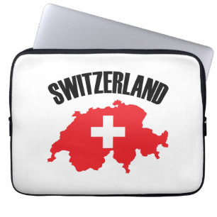 Funda Para Portátil Bandera de mapa de Suiza