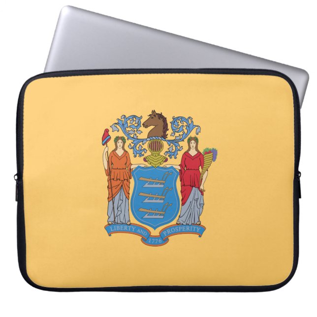 Funda Para Portátil Bandera de Nueva Jersey (Frente)