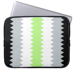 Funda Para Portátil Bandera de Orgullo Agender Groovy Boho ZigZag Abst