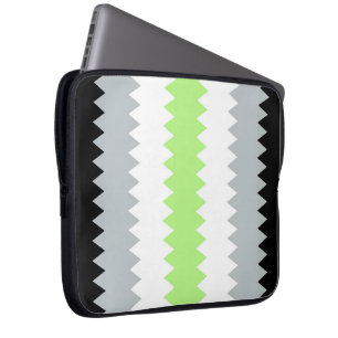 Funda Para Portátil Bandera de Orgullo Agender Groovy Boho ZigZag Abst