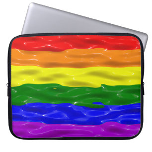 Funda Para Portátil Bandera de orgullo de SlipperyJoe's brillo líquido