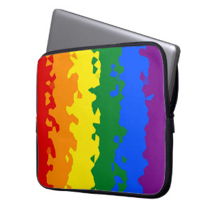 Funda Para Portátil Bandera de orgullo gay arcoíris abstracto boho fun