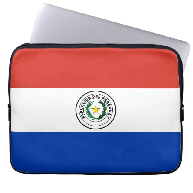 Funda Para Portátil Bandera de Paraguay (Frente)