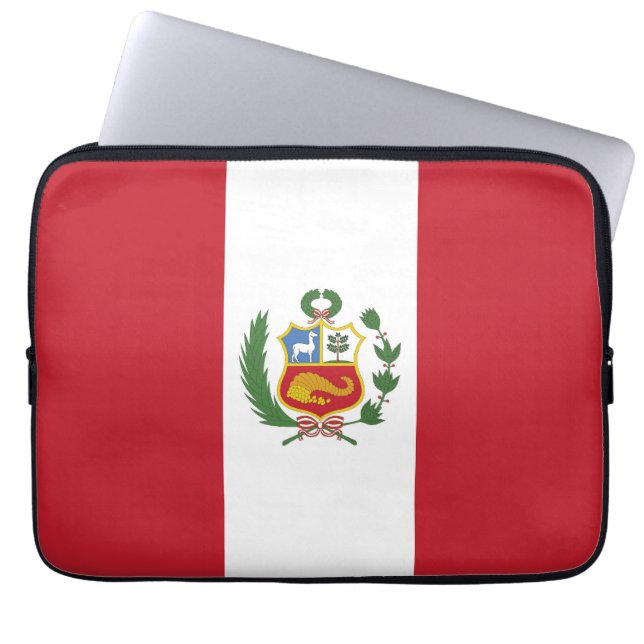 Funda Para Portátil Bandera de Perú (Frente)