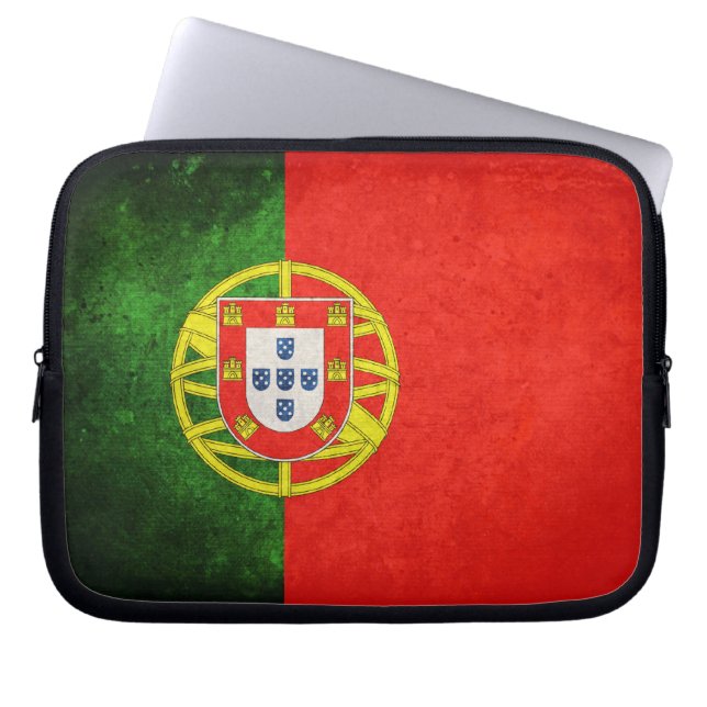Funda Para Portátil bandera de portugal (Frente)